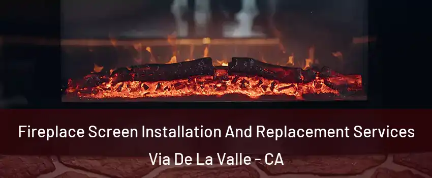 Fireplace Screen Installation And Replacement Services Via De La Valle - CA