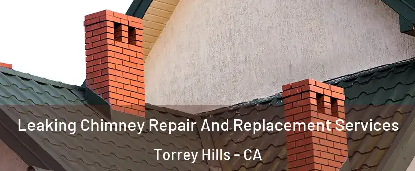 Leaking Chimney Repair And Replacement Services Torrey Hills - CA